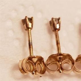 img 2 attached to 💍 Затылочные замки для серёг Orgrimmar из 14-каратного жёлтого золота - фиксирующие гвоздики для серёжек-гвоздиков (набор из 3 пар)