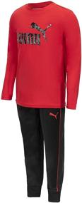 img 1 attached to PUMA Sleeve Graphic T Shirt Jogger Boys' Clothing for Clothing Sets