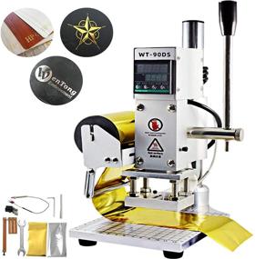 img 4 attached to 🔥 Upgraded VEVOR Hot Foil Stamping Machine: 10 x 13cm Leather Bronzing Machine with Full Scale Card Foil Logo Embossing. Ideal for PVC Leather, PU, and Paper Logo Embossing.