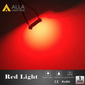 img 1 attached to 🔴 Super Bright Alla Lighting CANBUS LED Bulbs 41mm 42mm Festoon - Interior Map, Dome, Trunk Lights in Pure Red