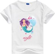 🧜 mermaid birthday party tshirt for girls, ages 3-8 logo