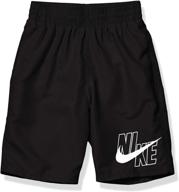 nike solid volley short medium boys' clothing ~ swim logo
