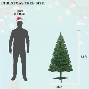 img 2 attached to 🎄 YEMODO 4.5 Feet Artificial Christmas Spruce Tree: Easy Assembly Green Xmas Tree with Stand - Perfect for Home, Office, Party, and Christmas Decoration!