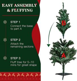 img 1 attached to 🎄 YEMODO 4.5 Feet Artificial Christmas Spruce Tree: Easy Assembly Green Xmas Tree with Stand - Perfect for Home, Office, Party, and Christmas Decoration!