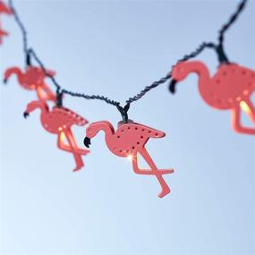 img 2 attached to 🔆 Lights4fun, Inc. 10 Flamingo Battery-Operated LED Party String Lights for Indoor & Outdoor Use