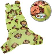 klippo silly monkey hooded pajamas/bodysuit for small breed dogs - lime логотип