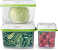 🍏 rubbermaid 2114737 freshworks produce saver: medium and large storage containers – 6-piece set in clear, for optimal freshness логотип