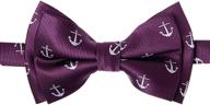 👔 retreez classic anchor pattern microfiber boys bow tie - woven, pre-tied logo