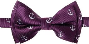 img 1 attached to 👔 Retreez Classic Anchor Pattern Microfiber Boys Bow Tie - Woven, Pre-tied