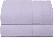 🛀 elvana home premium cotton oversized 2 pack bath sheet 35x70 - 100% pure cotton - ideal for daily use - extra soft &amp; highly absorbent - easy to clean - purple logo
