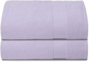 img 4 attached to 🛀 Elvana Home Premium Cotton Oversized 2 Pack Bath Sheet 35x70 - 100% Pure Cotton - Ideal for Daily Use - Extra Soft &amp; Highly Absorbent - Easy to Clean - Purple