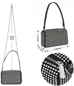 img 3 attached to Crystals Evening Sparkling Crossbody Handbags