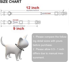 img 3 attached to WONDERPUP Set of 12 Puppy ID Collars: Whelping Dog Cat Bands to Identify Newborns. Soft Nylon Collars with Adjustable Breakaway Safety for Better Security. Includes Record Keeping Charts for Easy Identification.