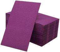 🌸 violet linen-like disposable guest towels for powder room - ultra soft & absorbent paper guest towels for bathroom, kitchen, weddings, events - pack of 100 logo