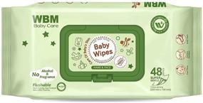 img 4 attached to 👶 WBM International Unscented Baby Wipes - 6 Flip-Top Pack, 6 Pack - 288 Total: Ultimate Fragrance-Free Baby Wipes for Optimal Hygiene