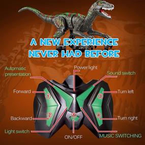 img 1 attached to 🦖 Happitry Dinosaurs Electronic Velociraptor: Rechargeable Fun for All Ages!