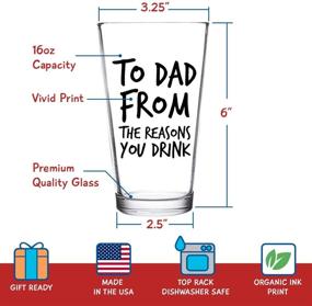 img 1 attached to 🍻 Dad's Hilarious Reasons You Drink Funny Beer Glass - 16 oz | USA Made | Ideal Beer Glass for the Best Dad Ever | New Dad Beer Glass Valentine's Day Gift | Budget-friendly Fathers Day Beer Gift for Dads or Stepdad