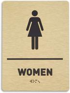 womens restroom identification sign - ada compliant bathroom sign occupational health & safety products logo