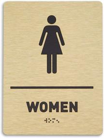img 4 attached to Womens Restroom Identification Sign - ADA Compliant Bathroom Sign Occupational Health & Safety Products