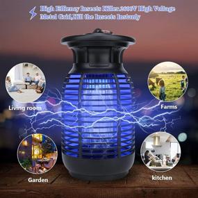 img 2 attached to Amulida Electric Bug Zapper: Powerful Mosquito Killer with Waterproof Design – Ideal for Indoor & Outdoor Use in Home Backyard Patio