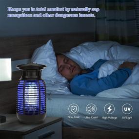 img 1 attached to Amulida Electric Bug Zapper: Powerful Mosquito Killer with Waterproof Design – Ideal for Indoor & Outdoor Use in Home Backyard Patio