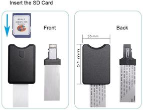 img 2 attached to 🔌 OUSHE 46см Micro SD в SD кабель-удлинитель: гибкий 4 8 16 32ГБ TF картридер адаптер удлинительный шнур для MacBook, Kindle, Raspberry Pi, камеры, Arduino, 3D принтера, системы мониторинга, телевизора.