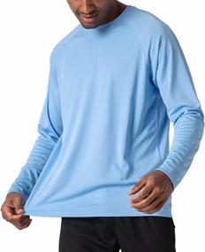 img 2 attached to 👕 High-performance Long Sleeve Moisture Wicking Athletic Shirt for Men with UPF 50+ Sun Protection and UV Shielding, MAGCOMSEN Brand