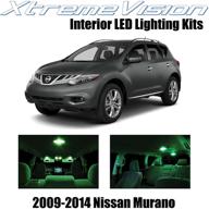 xtremevision interior led for nissan murano 2009-2014 (10 pieces) green interior led kit installation tool logo