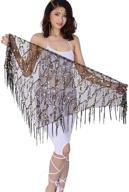 💃 zltdream sparkling sequin belly dance hip scarf logo