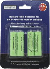 img 1 attached to ⚡️ Enhance Your Outdoor Lighting: Moonrays 97145 AA 600mAh-4 Pack NiMh Batteries, Long-lasting Silver Power Solution - Set of 4