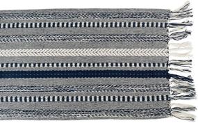 img 1 attached to 🏖️ DII Navy Blue Braided Cotton Table Runner - Ideal for Summer, Holiday Parties, and Everyday Use - 15x72 inches