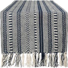 img 4 attached to 🏖️ DII Navy Blue Braided Cotton Table Runner - Ideal for Summer, Holiday Parties, and Everyday Use - 15x72 inches