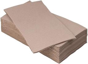 img 3 attached to 🧻 Luxury Linen-Feel Disposable Hand Towels - Soft & Absorbent Paper Napkins, Taupe/Grey - Ideal for Bathroom, Kitchen, Weddings - 100 Pack by Posh Setting