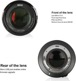 img 1 attached to 📷 Meike 85mm f1.8 Telephoto Lens: Full Frame Auto Focus for Nikon DSLR | Compatible with D610, D750, D780, D810