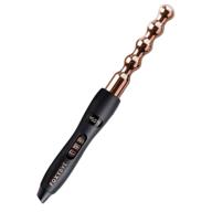 🌹 foxybae rose gold pearl curling wand - auto shut off - professional temperature control bubble curling wand - 360° swivel cord - negative ionic electric hair curling wand logo