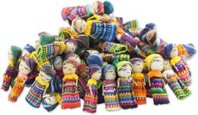 img 1 attached to 🎎 Set of 100 NOVICA Traditional Guatemalan Worry Dolls, 2.5 Inch, with Cotton Storage Bag - 'The Worry Doll Clan'