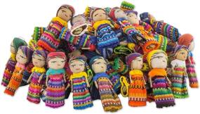img 4 attached to 🎎 Set of 100 NOVICA Traditional Guatemalan Worry Dolls, 2.5 Inch, with Cotton Storage Bag - 'The Worry Doll Clan'