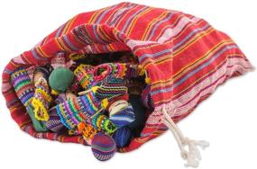 img 3 attached to 🎎 Set of 100 NOVICA Traditional Guatemalan Worry Dolls, 2.5 Inch, with Cotton Storage Bag - 'The Worry Doll Clan'