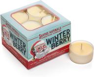 experience festive warmth with santa's naturals winterberry christmas tea light candle - delight in warm cider fragrance, infused with cinnamon, orange, and clove, made from sustainably sourced soy and beeswax, long-lasting 4 hour burn time, pack of 12 candles logo