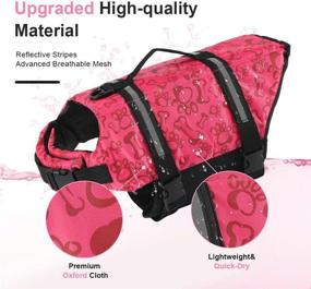 img 3 attached to 🐶 EMUST Reflective & Adjustable Dog Life Jacket - Enhanced Buoyancy & Rescue Handle for Swimming