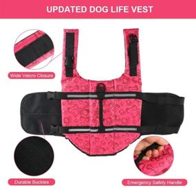 img 2 attached to 🐶 EMUST Reflective & Adjustable Dog Life Jacket - Enhanced Buoyancy & Rescue Handle for Swimming