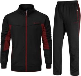 img 4 attached to Rdruko Athletic Casual Tracksuit Sweatsuit Men's Clothing