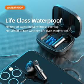 img 3 attached to 🎧 Wireless Earbuds 120H Standby Time | Waterproof Bluetooth 5.0 Headphones with Digital Display | TWS Stereo Sound & Noise Cancelling Headset