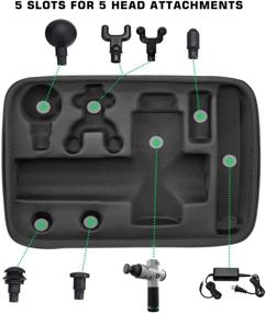 img 1 attached to 🔒 Waterproof Shock Resistant Carrying Case for Hypervolt with 5 Head Attachments - Ideal for Hyperice Hypervolt Massage Device【CASE ONLY】