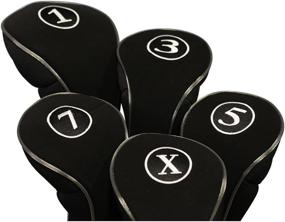 img 1 attached to 🏌️ Fairway Club Headcovers Set - Golf Zipper Design for Driver 1 3 5 7 X, Metal & Neoprene, Traditional Plain Protection, Fits All Fairway Woods