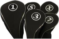 🏌️ fairway club headcovers set - golf zipper design for driver 1 3 5 7 x, metal & neoprene, traditional plain protection, fits all fairway woods logo