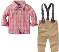 💼 toddler infant suspender outfits: fashionable boys' clothing ensembles logo