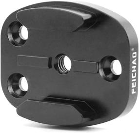 img 4 attached to 📷 FEICHAO Aluminum CNC Quick Release Tripod Mount with 1/4 Adapter Buckle Base Interface - Compatible for Hero 8 7 6 5 4 3 and Other Sports Camera (Surface Mount Board)