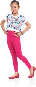 img 1 attached to 🌈 Versatile Leggings in an Array of Colors for Small Girls - Trendy Girls' Clothing