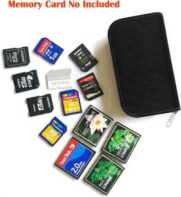 img 2 attached to 💾 Compact Memory SD Card Case - 2 Pack Micro SD Card Holder Wallet with 22 Slots for SD, Micro SD, CF, SDHC, SDXC, MMC, Compact Flash Cards - Secure Digital Storage Solution